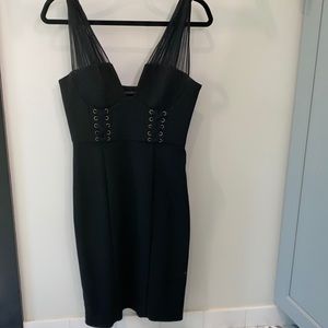 Black halo formal corset dress